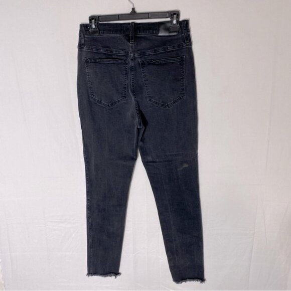 Madewell Washed Black Exposed Button Fly High Rise Skinny Jeans 29 - Picture 2 of 14